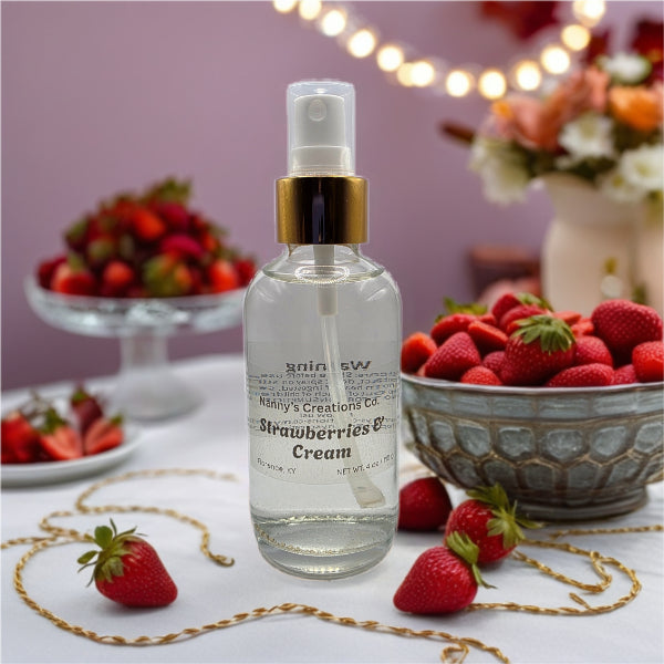 Strawberries & Cream Phthalate-Free Room Spray | 4 oz | Fresh & Creamy