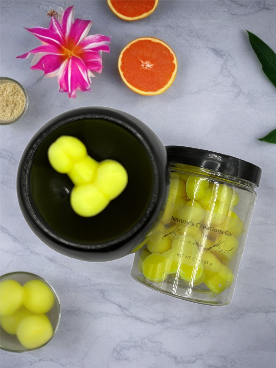 Dick Shaped Wax Melts in a Jar
