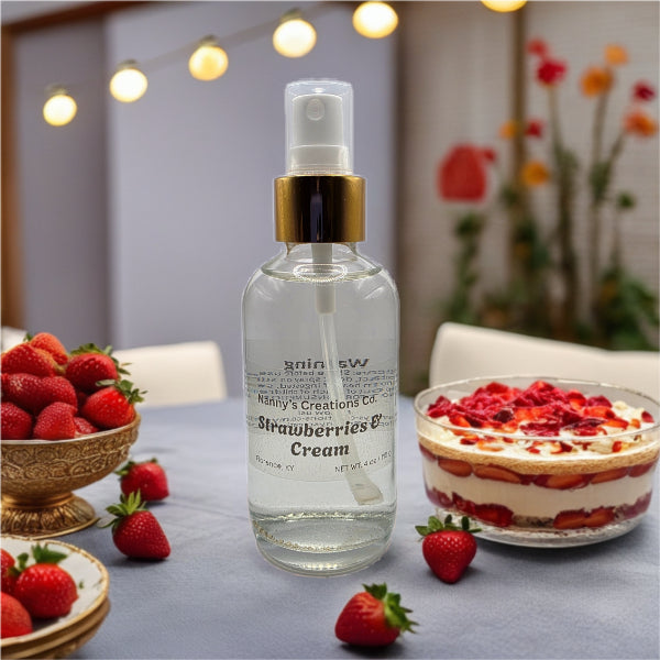 Strawberries & Cream Phthalate-Free Room Spray | 4 oz | Fresh & Creamy