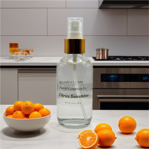 Citrus Sunshine Phthalate-Free Room Spray | 4 oz | Uplifting Mandarin, Lemon & Vanilla | Home & Linen Freshener
