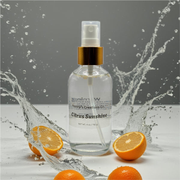 Citrus Sunshine Phthalate-Free Room Spray | 4 oz | Uplifting Mandarin, Lemon & Vanilla | Home & Linen Freshener